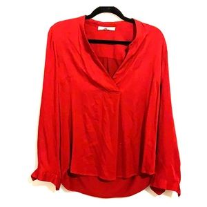 Red long sleeve Daniel Rainn blouse